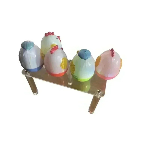 Easter Plastic Little Chicken‎ 5 1" Eggs Vintage collectible - Picture 3 of 6